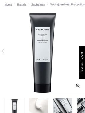 Sachajuan Heat Protection Hair Cream - Black